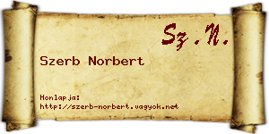 Szerb Norbert névjegykártya